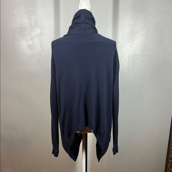 Lululemon Athletica Blue Cardigan Sweater Asymmetrical Design - Picture 2 of 4